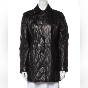 Leather burberry jacket men M women L